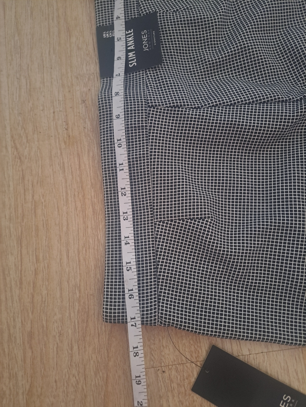 Jones New York Black and White Micro-Check Pants - Picture 6 of 9